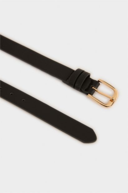 Kadın Oval Toka Suni Deri Günlük Kemer