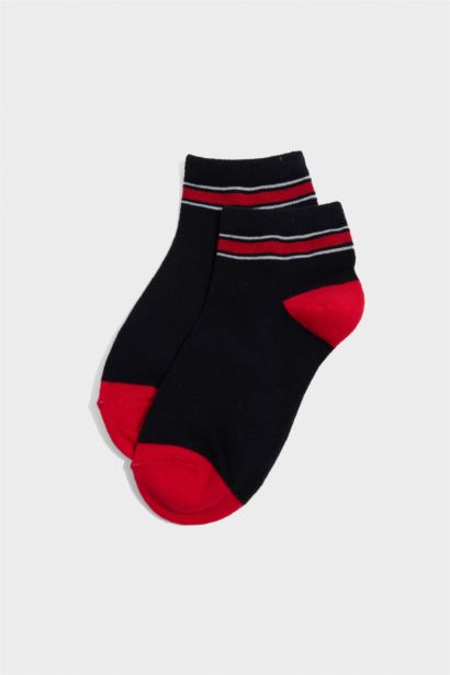 Baskılı 7'li Pamuklu Patik Çorap Erkek Çocuk