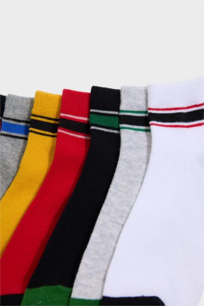 Baskılı 7'li Pamuklu Patik Çorap Erkek Çocuk