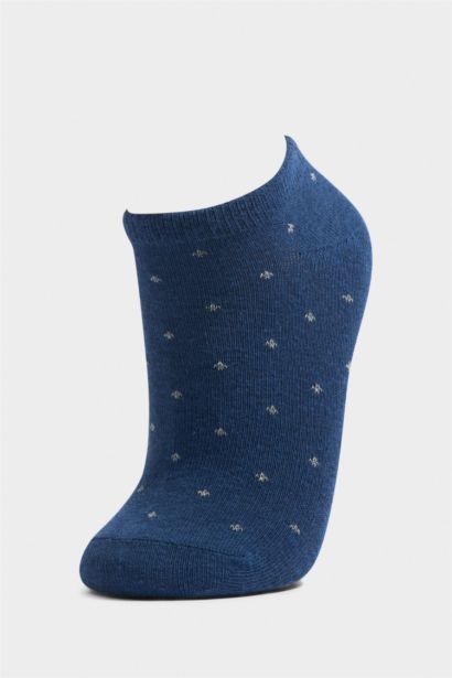 Desenli 5'li Pamuklu Patik Çorap Erkek Çocuk