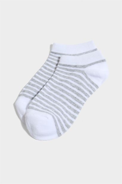 Desenli 5'li Pamuklu Patik Çorap Erkek Çocuk