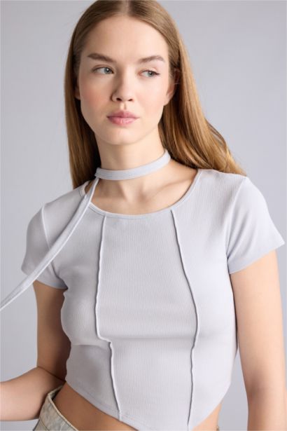 Asymmetric Camisole Short Sleeve T-Shirt