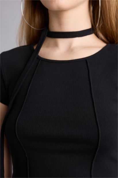 Asymmetric Camisole Short Sleeve T-Shirt