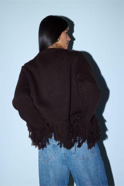 Regular Fit Crew Neck Knitwear Cardigan