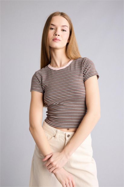 Slim Fit Ribana Short Sleeve T-Shirt
