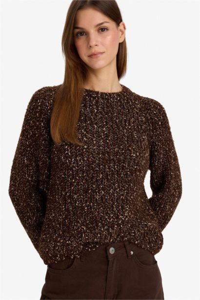 Oversize Fit Crew Neck Knitwear Pullover