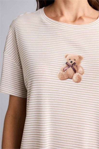 Regular Fit Crew Neck Knitted Dress