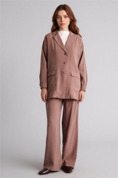 بنطلون منسوج قصة عادية