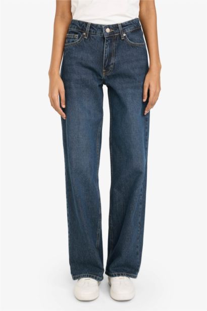 بنطلون جينز بخصر منخفض