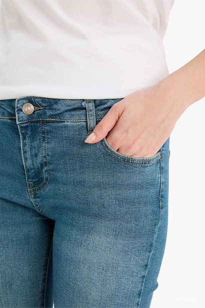 Crop Flare Fit Orta Bel Jean