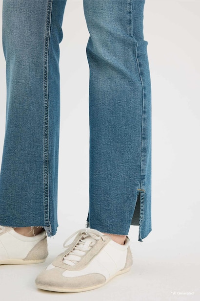 Crop Flare Fit Orta Bel Jean