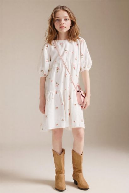 Pamuklu Elbise Kız Çocuk