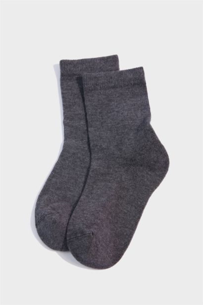 Erkek Çocuk Dikişsiz 5'li Modal Havlu Çorap