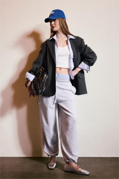 Balloon Fit Wide Leg Sweatpants