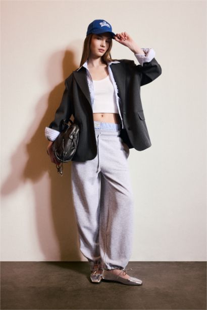 Balloon Fit Wide Leg Sweatpants