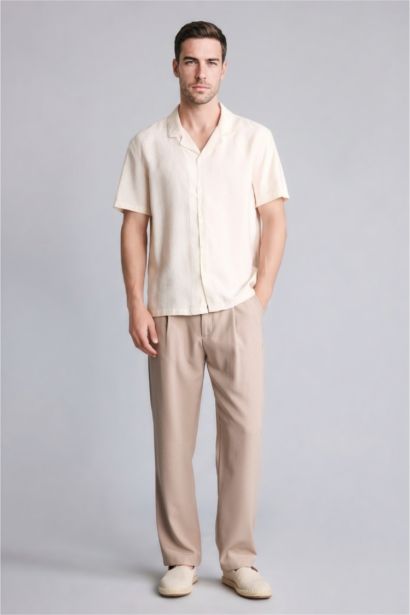 Regular Fit Kısa kollu Akışkan Gömlek