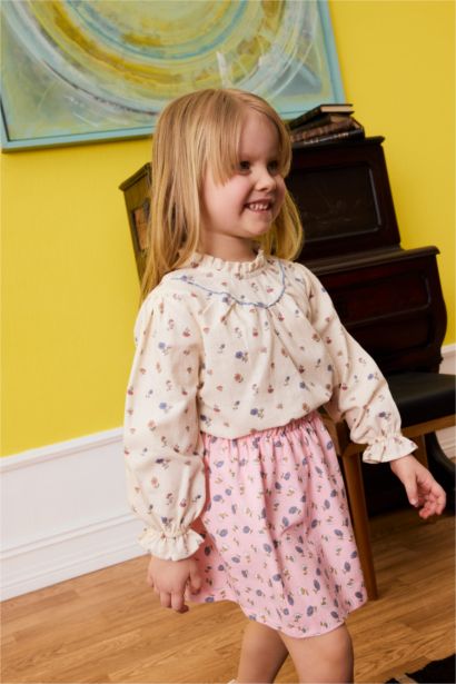 Baby Girl Patterned Twill Shirt