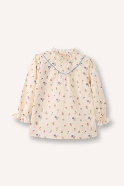 Baby Girl Patterned Twill Shirt