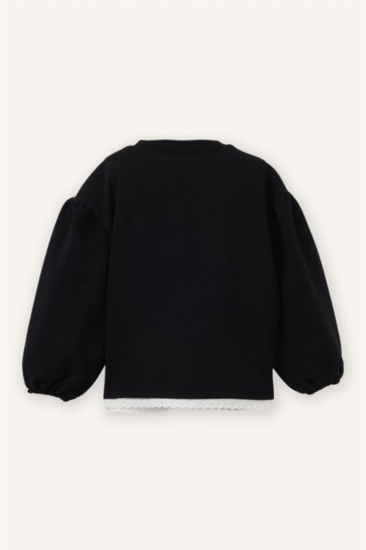 Oversize Fit Crew Neck Sweatshirt