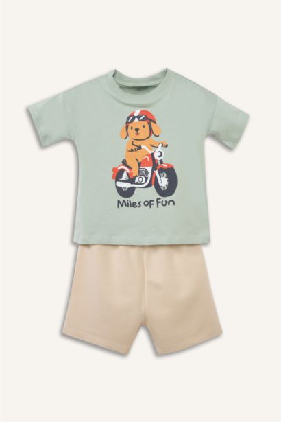 Baskılı 2'li Erkek Bebek Takım