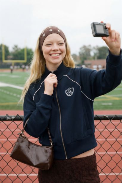Sweat-shirt zippé à col montant Coupe ample