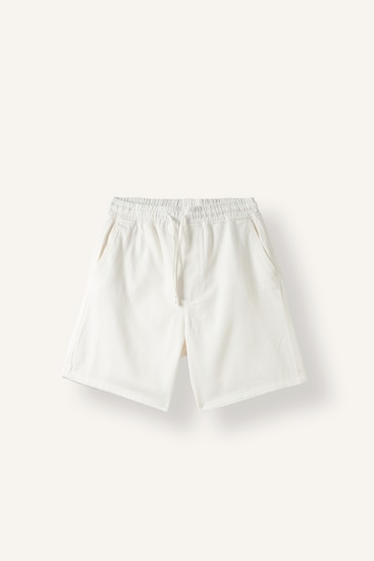100% Cotton Relax Fit Elastic Waist Shorts