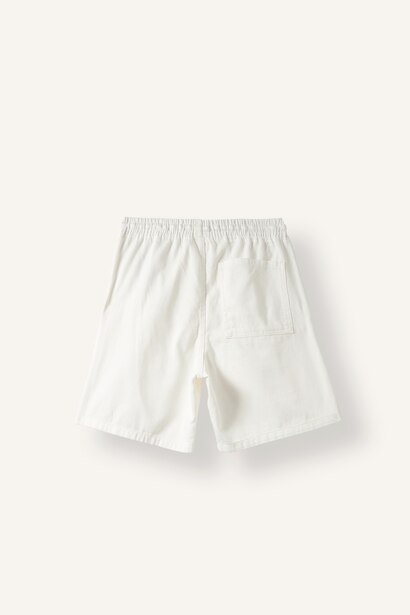100% Cotton Relax Fit Elastic Waist Shorts