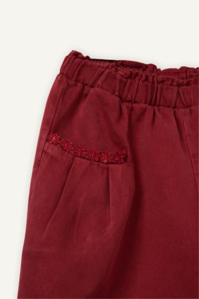 Baby Girl Paperbag Wide Leg Trousers