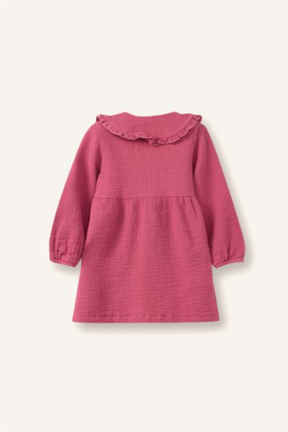 Girl Floral Long Sleeve Muslin Dress