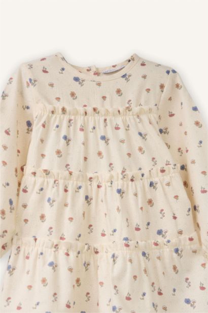 Robe en twill à motifs floraux pour bébé fille