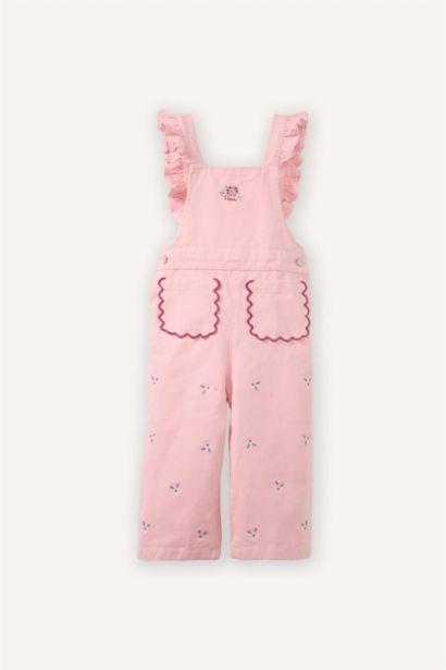 Twill Crew Neck Regular Fit Sleeveless Jumpsuit