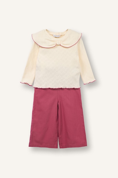 Baby Girl Linen Look 2 Piece Set