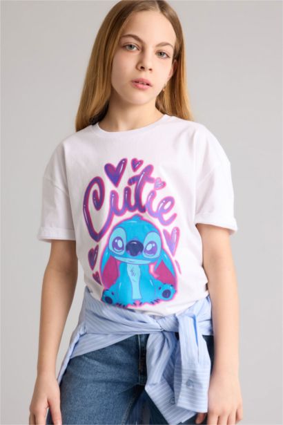 Relax Fit Lilo & Stitch Licensed Short Sleeve T-Shirt