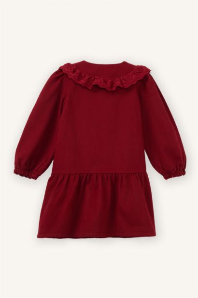 فستان بيبي بناتي جبردين قصة عادية ردن طويل