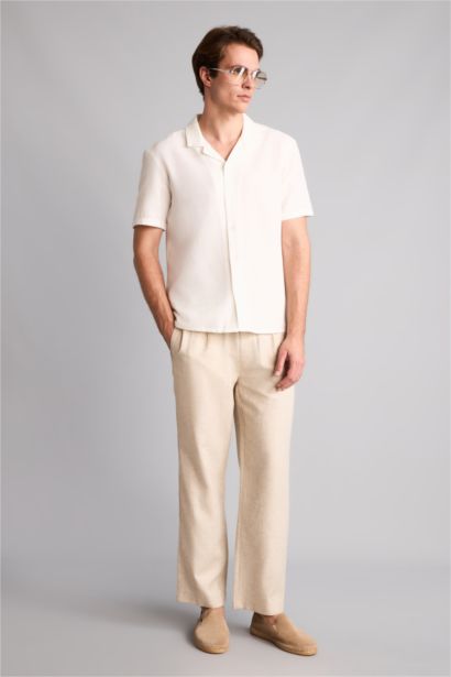 Straight Fit Geniş Paça Pantolon