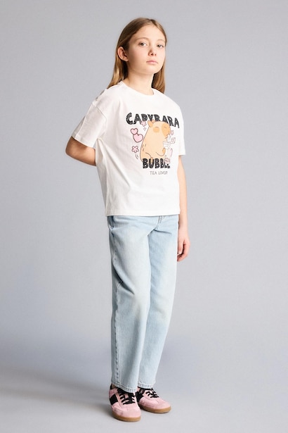Girl Relax Fit Printed T-Shirt