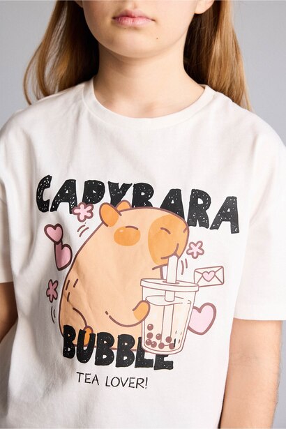 Girl Relax Fit Printed T-Shirt