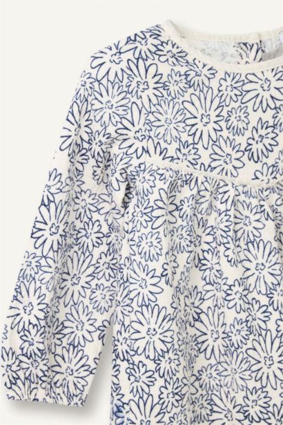 Patterned Muslin Dress Baby Girl