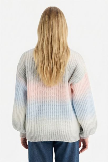 Regular Fit Crew Neck Romantic Print Pullover