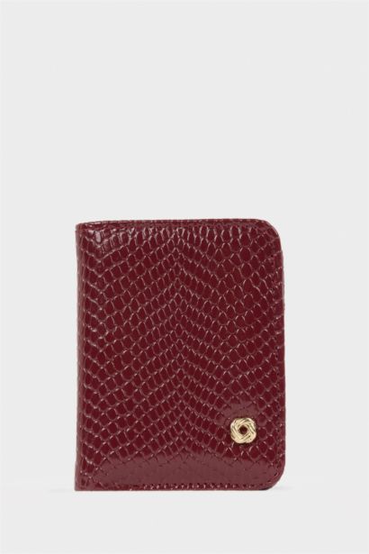 Woman Faux Leather Business Card Wallet
