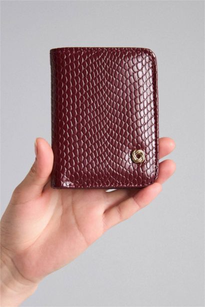 Woman Faux Leather Business Card Wallet