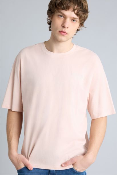 100% мақта Boxy Fit баспалы футболка