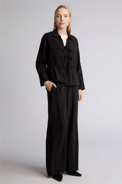 قميص كم طويل قصة عادية