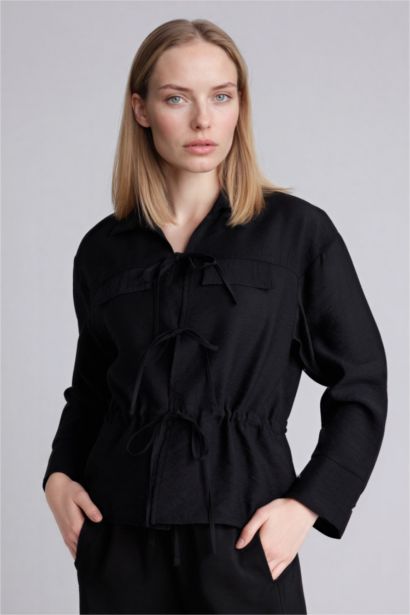 قميص ردن طويل قصة عادية