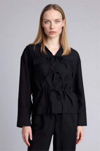 قميص ردن طويل قصة عادية