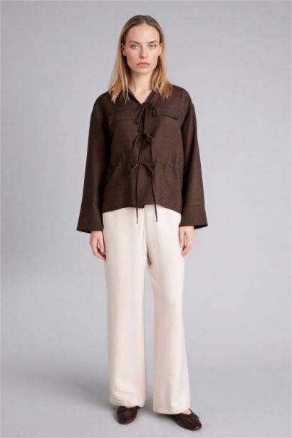 قميص ردن طويل قصة عادية