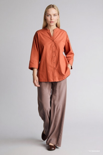Straight Wide Modal Trousers