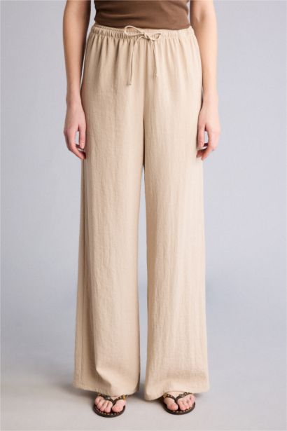 Normal Waist Wide Leg Trousers