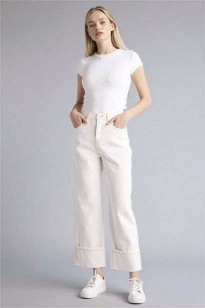 Брюки свободного кроя c высокой талией для женщин