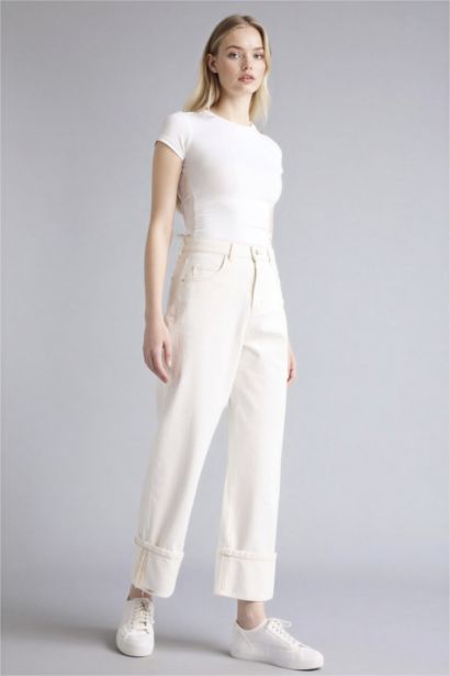 Брюки свободного кроя c высокой талией для женщин